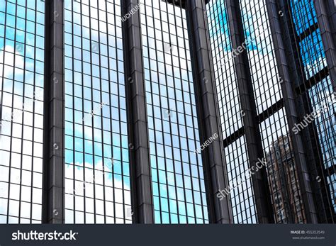 Commercial Building Window Close Stock Photo 455353549