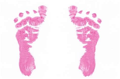 Pink Footprints Baby Feet Welcome Baby Girls New Baby Products