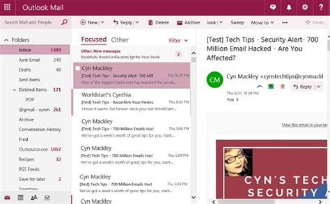 Outlook Online Has A New Look Cyn Mackley