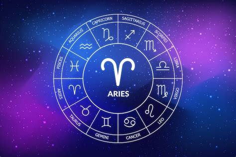 Premium Photo Aries Zodiac Sign Abstract Night Sky Background Aries