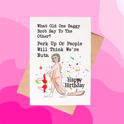 Saggy Boob Birthday Card Etsy Australia