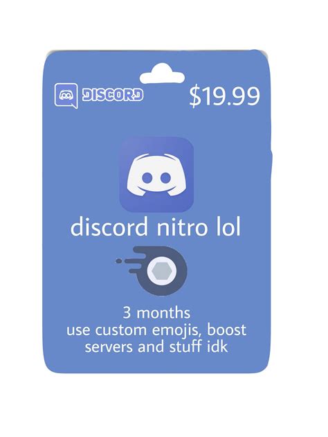 Discord Should Make Physical Cards This Would Help Ppl Who Dont Have