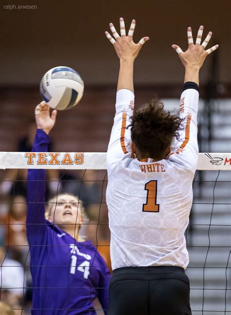 University Of Texas Longhorns Volleyball Match Against Tcu Horned Frogs