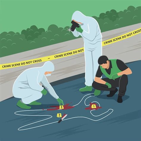 Illustration Of Crime Scene Investigation Vector Premium Download