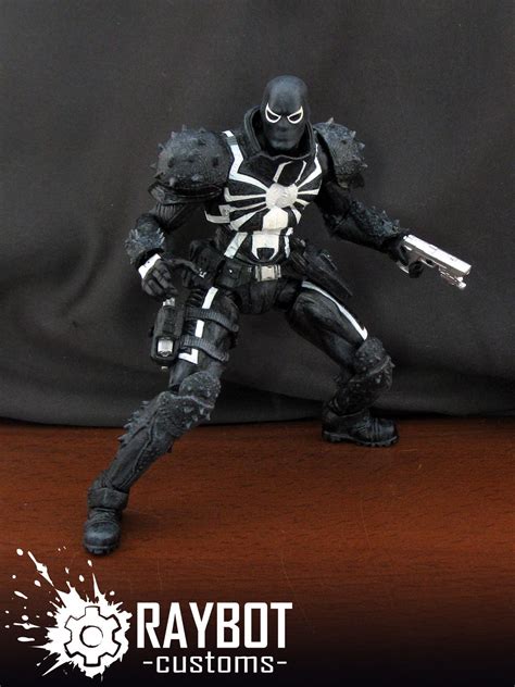Marvel Legends Custom Agent Venom Figure By Raybot Customs Spider
