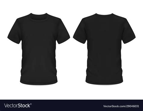 Black and white and color shirts drawingby almoond9/399. Mockup template men black t-shirt short sleeve Vector Image