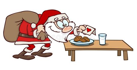 Cookies And Milk For Santa Stock Vector Illustration Of
