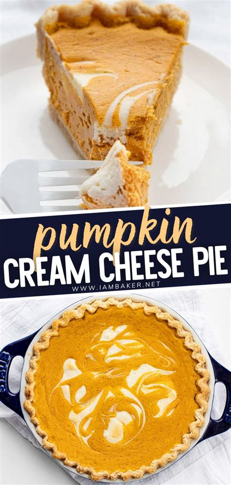 This pumpkin cream cheese pie with gingersnap cookie crust is so easy to make. Pumpkin Cream Cheese Pie | Pumpkin cheesecake recipes ...