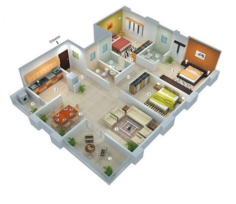 Desain rumah tipe ini memiliki keunikan yakni setiap rungannya. Gambar Denah Rumah Minimalis 3 Kamar 1 Lantai - Content
