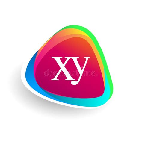 Letter Xy Logo In Triangle Shape And Colorful Background Letter Combination Logo Design For
