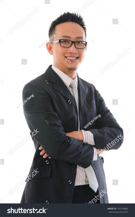 Chinese Man Full Formal Wear Smiling Stock Photo 133770869 Shutterstock