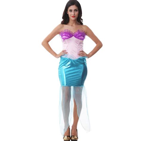 new and real fancy luxury blue mermaid costumes halloween masquerade little mermaid sexy cosplay