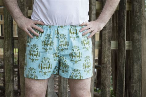 Mens Boxer Shorts Free Pattern Juxaposey Llama Fabric A Happy Stitch