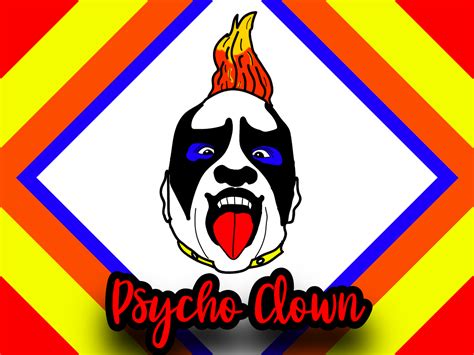 psycho clown cartoon portrait by luis angeles ‌ on dribbble