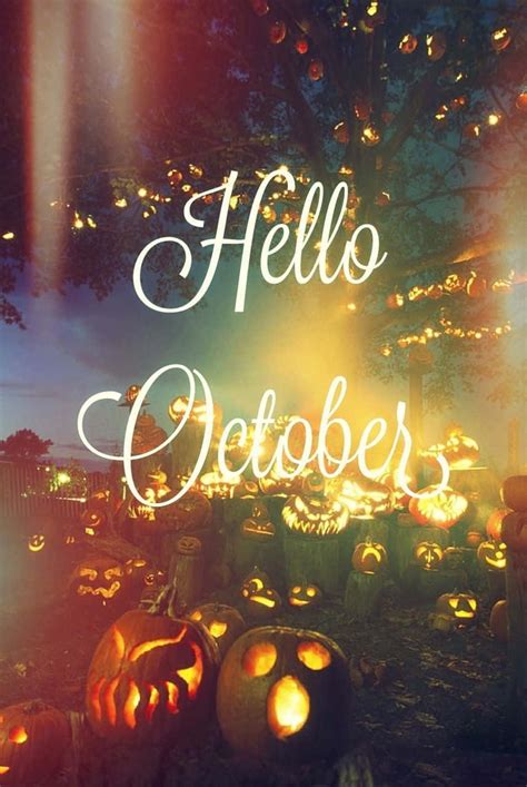 Download Hello October With Pumpkin Wallpaper Wallpaper