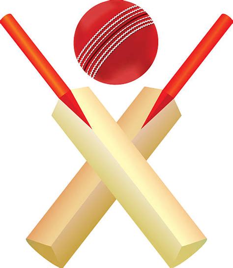 Royalty Free Cricket Bat And Ball Illustration Clip Art Vector Images