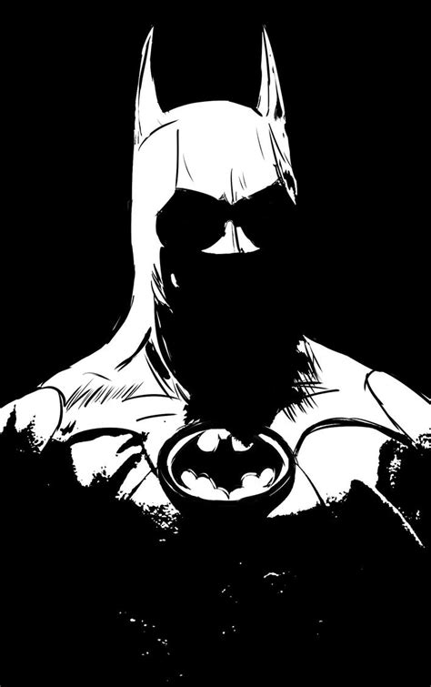 Batman Black And White By Darranged On Deviantart