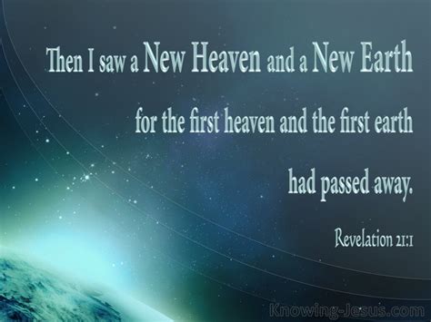 Revelation 211 Then I Saw A New Heaven And A New Earth Blue