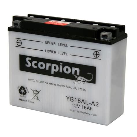 If it reads 12.4 volts, this means the battery is operating at only 75 percent capacity. YB16AL-A2 Battery | Scorpion 12 Volt Motorcycle Batteries