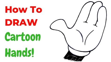 How To Draw A Cartoon Hand Easy Drawing Tutorial For Kids Youtube