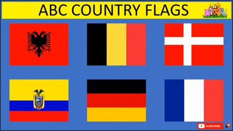 Abc Countries Flashcards For Kids Toddlers Flags Abc Youtube