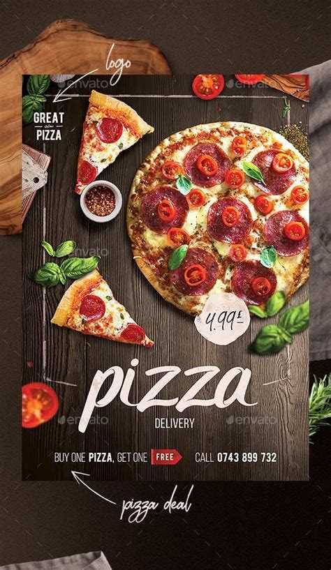 Pizza Flyer Template Pizza Menu Design Pizza Flyer Food Menu Design