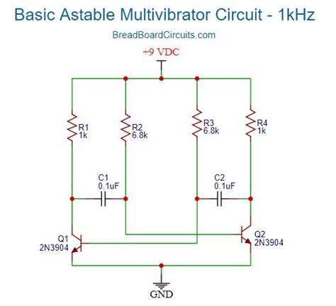 Improved Astable Multivibrator With Square Wave Output