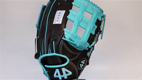 44 Pro Custom Baseball Gloves Signature Series Black Sky Blue H Web