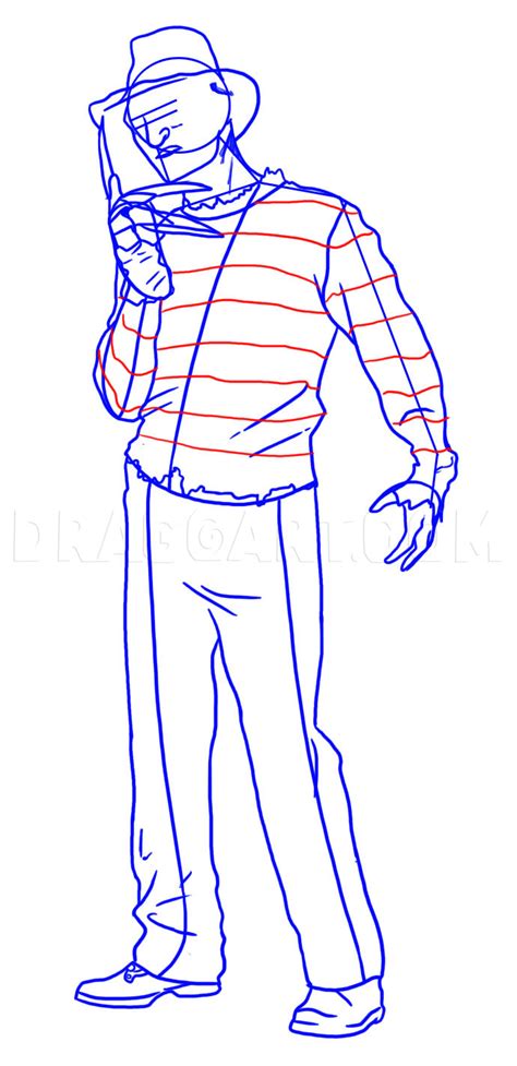 Begin by drawing an irregular oval shape. How To Draw Freddy Krueger, Step by Step, Drawing Guide ...