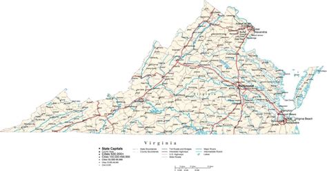 Detailed Map Of Virginia Cities