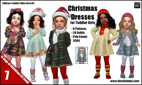 Christmas Dresses Original Content Sims 4 Nexus