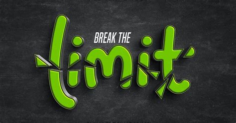 Break The Limit Psd 3d Text Effect Layer Styles Including Break And Psd