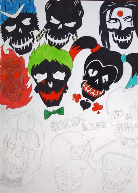 Suicide Squad Skulls By Theriddlersgirl On Deviantart