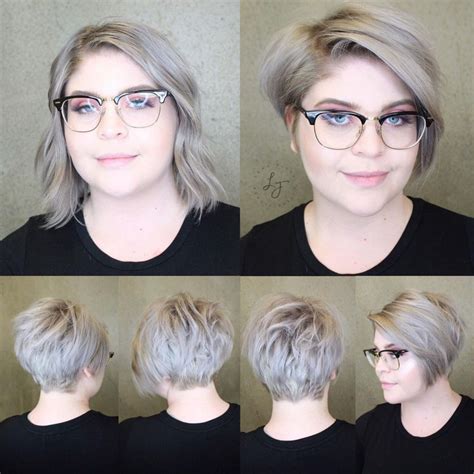 With very straight short hair textures and pointed hair ends at both sides, the round face has no chance to show its full rotundity, as all the strong horizontal takes the attention this short haircut is simply amazing, with edgy look provided by voluminous hair with plenty of curl and tease action. Top 60 Flattering Hairstyles for Round Faces in 2020 ...