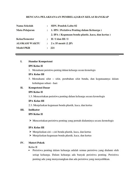 Bahsa indonesia (ejaan dan tanda baca) 2. Rpp Pembelajaran Kelas Rangkap Model 211 Kelas 3 Dan 4 ...