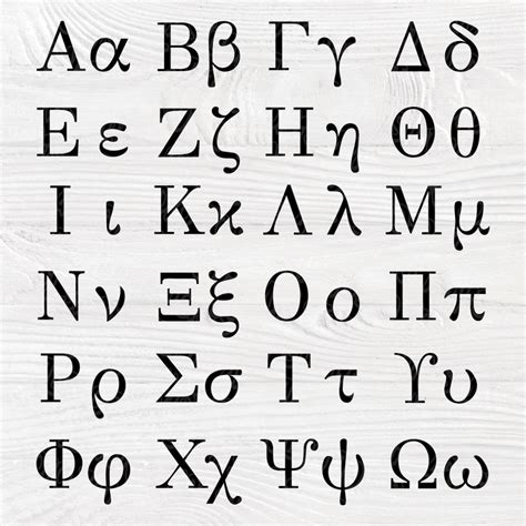 Greek Alphabet Svg Files Greek Alphabet Clipart Greek Etsy Gambaran