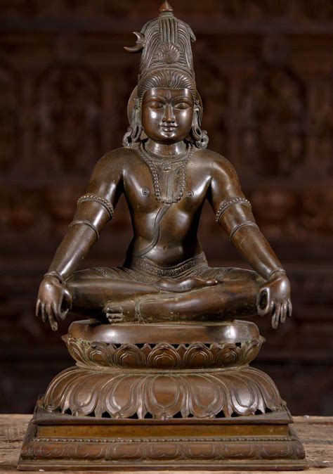 Sold Bronze Meditating Yogi Shiva Sculpture 19 132b16 Hindu Gods
