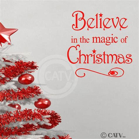 Believe In The Magic Of Christmas Wall Decal Vinyl Lettering Sticker
