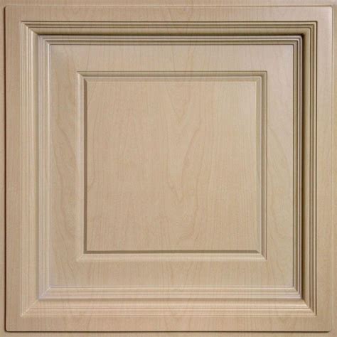 Ceilume Madison Faux Wood Caramel 2 Ft X 2 Ft Lay In Coffered Ceiling