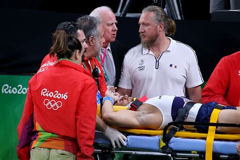 French Gymnast Suffers Gruesome Leg Injury Dropped Off Stretcher En