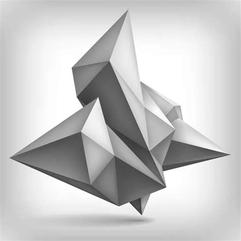 Volume Origami Geometric Shape 3d Levitation Black Crystal Creative