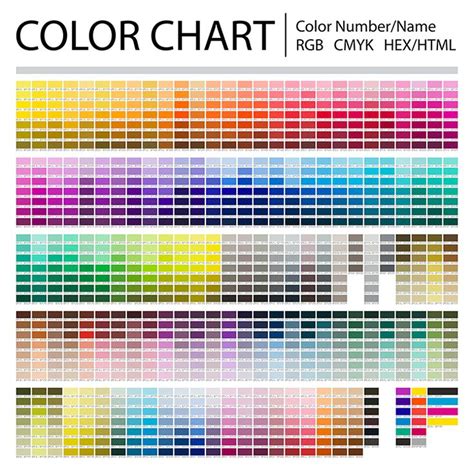 hex html rgb cmyk color codes high resolution color chart included pantone color chart