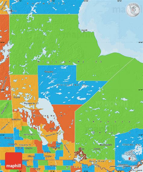 Political Map Of Manitoba