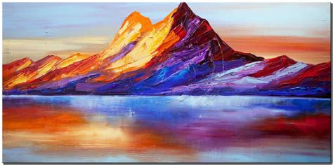 Painting For Sale Canvas Print Of Mountain Abstract Painting 9655