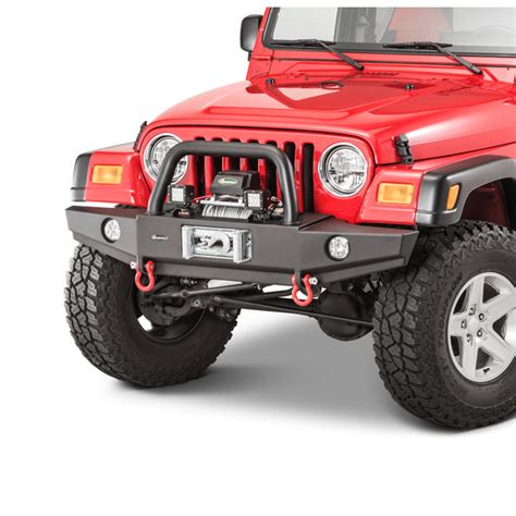 Quadratec Winch Ready Bull Bar Front Bumpers For 97 06 Jeep Wrangler Tj