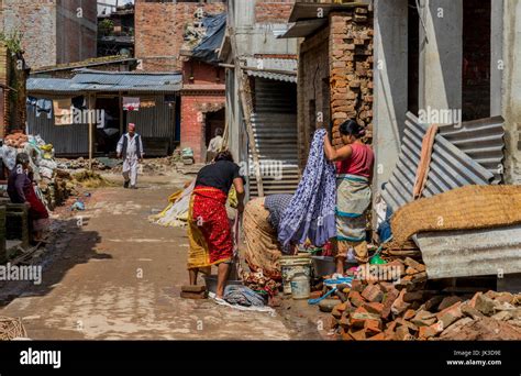 Street Life In Bhaktapur Nepal Stock Photo Alamy