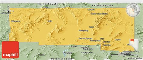 Savanna Style Panoramic Map Of Humboldt County