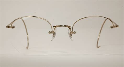 optometrist attic art craft gold rimway art bilt half rim eyeglasses