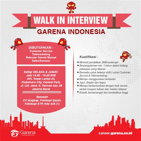 Bila belum mempunyai email dan keterangan: Lowongan Walk In Interview - Lowongan Kerja