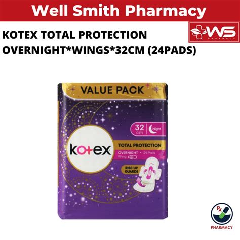 Kotex Total Protection Overnightwings32cm 24pads Shopee Singapore